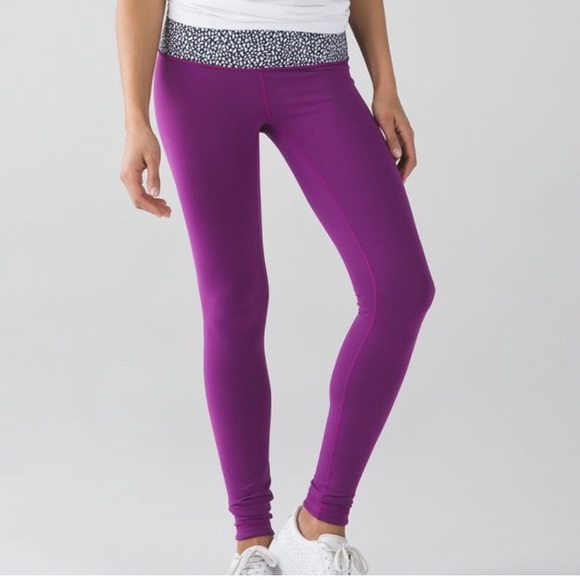 Lululemon Wunder Under Leggings Reversible Plum 6 - Picture 2 of 16